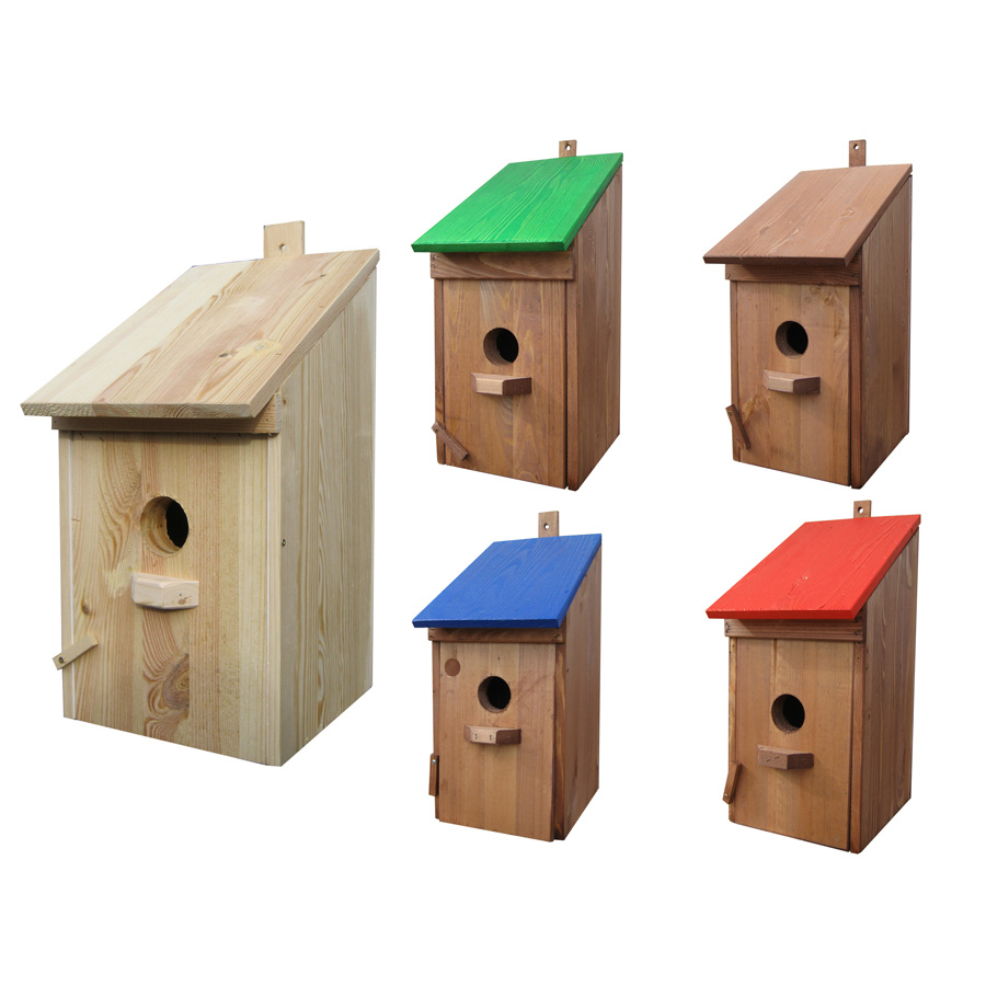 Extra Large Handmade Wooden Bird Nesting Boxes / 42cm High Box Hanging
